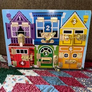 Colorful Wooden Latch Board Melissa & Doug